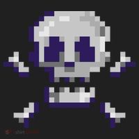 Pixelated Skull Women's Sweatshirt thumb 2