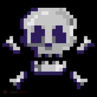 Pixelated Skull Backpack thumb 2
