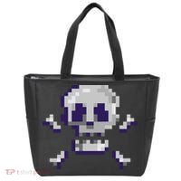 Pixelated Skull Tote Bag thumb 0