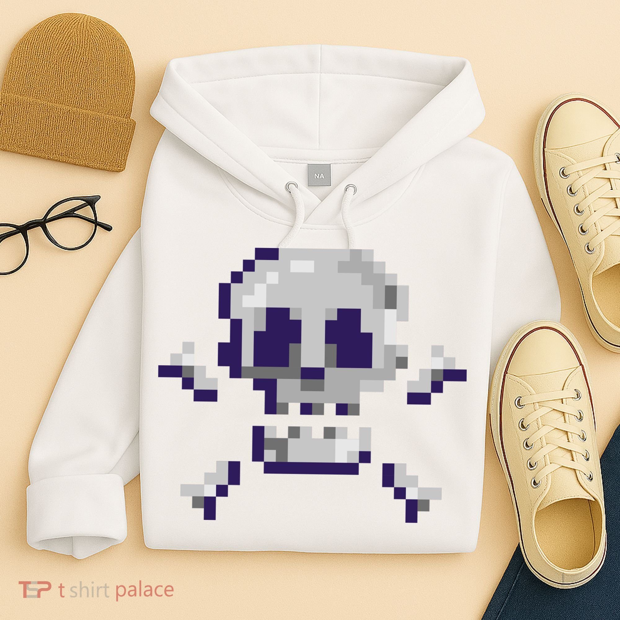 Pixelated Skull Hoodie