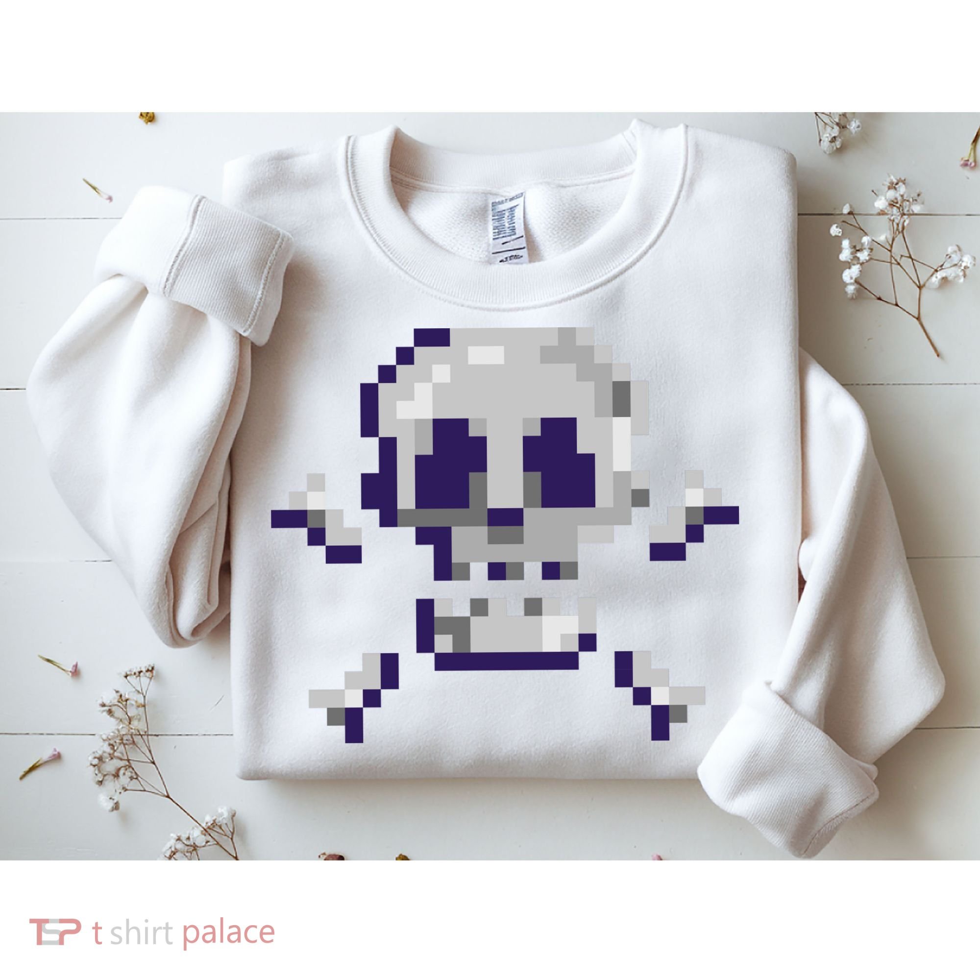 Pixelated Skull Sweatshirt