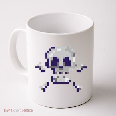Pixelated Skull Coffee Mug