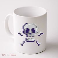 Pixelated Skull Coffee Mug thumb 0