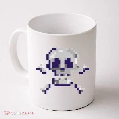 Pixelated Skull Coffee Mug