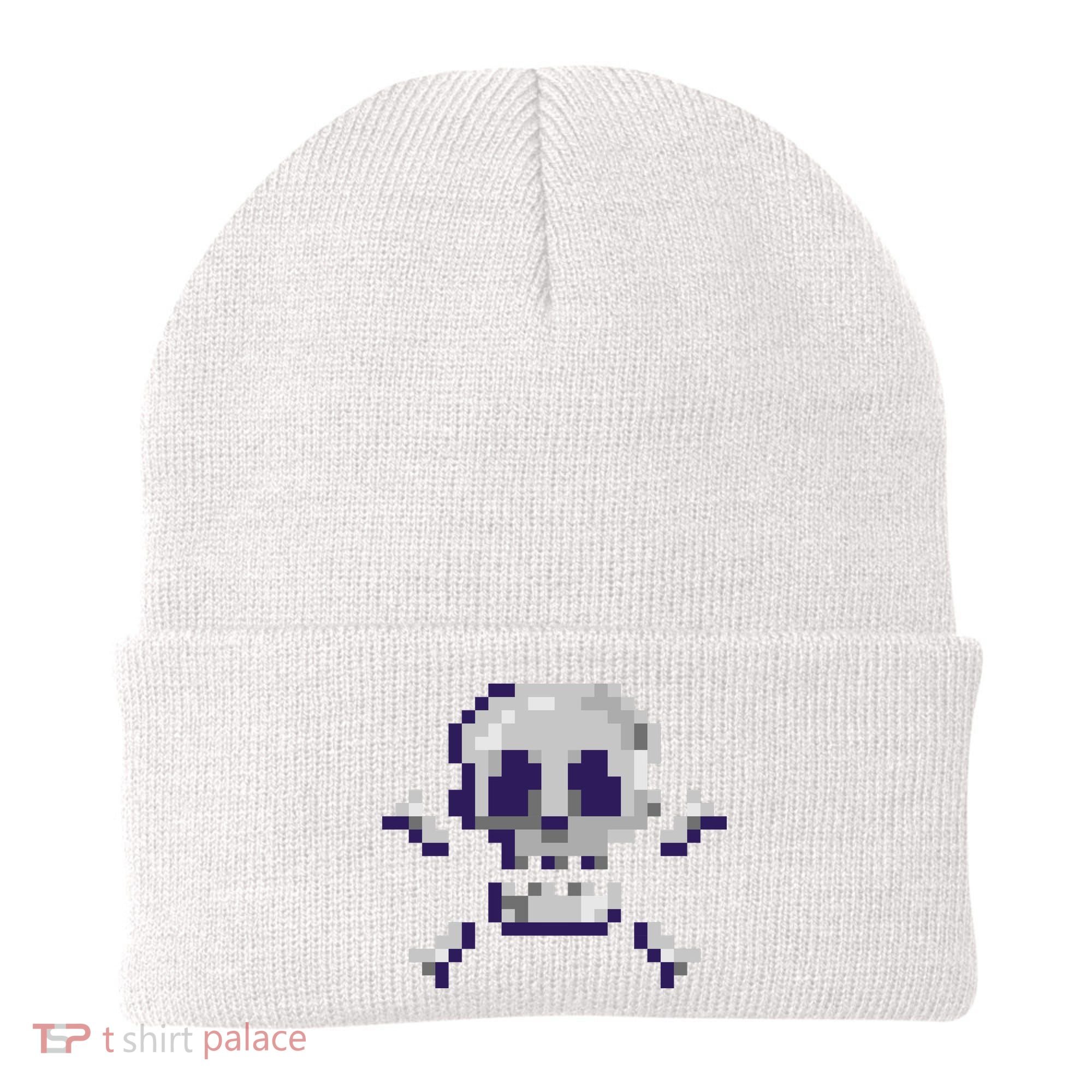 Pixelated Skull Beanie