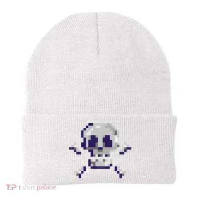 Pixelated Skull Beanie