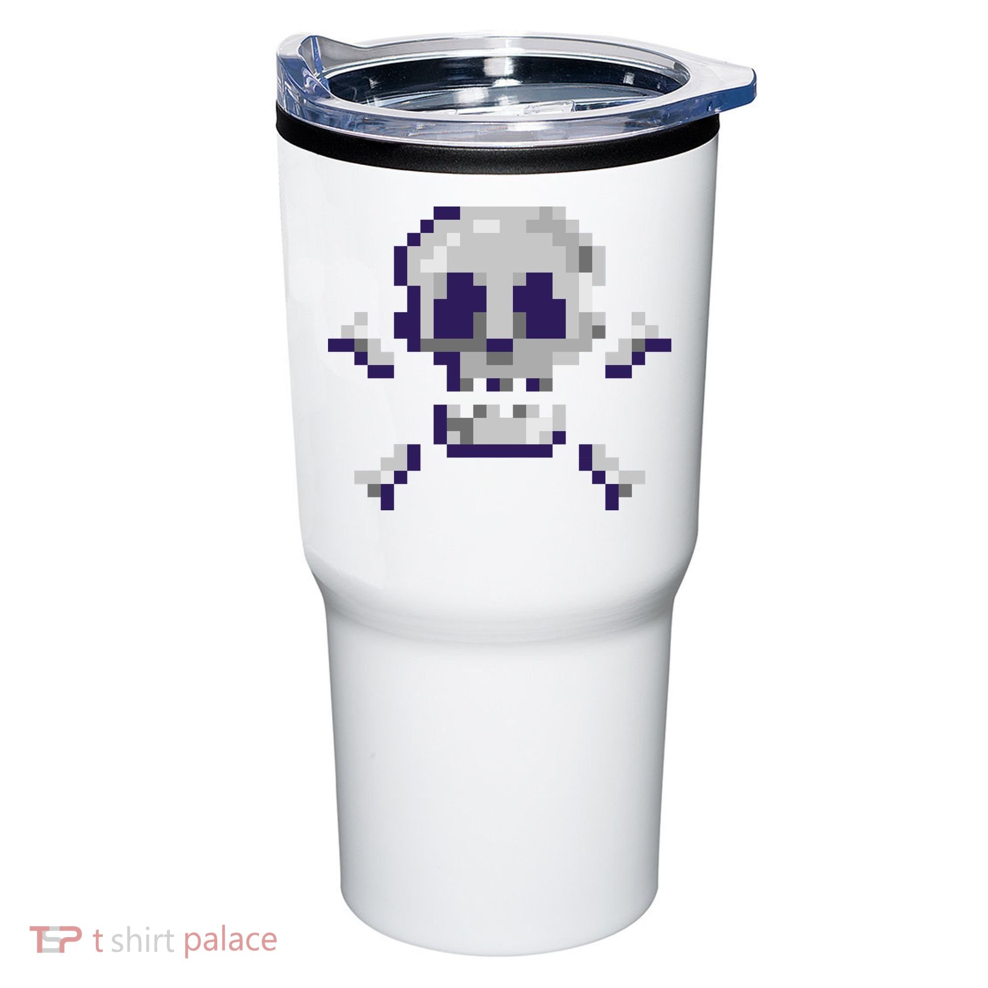 Pixelated Skull Tumbler
