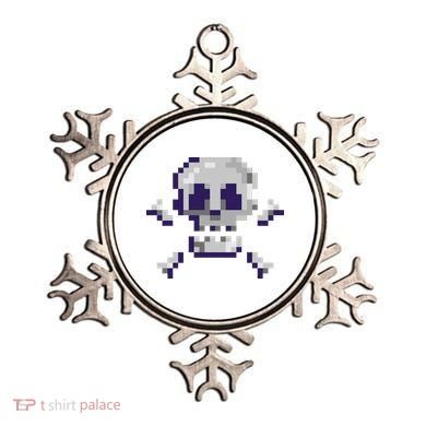 Pixelated Skull Ornament