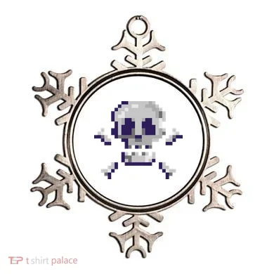 Pixelated Skull Ornament