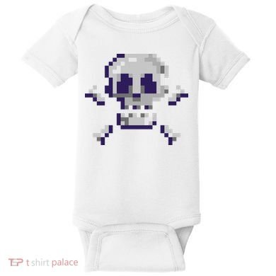 Pixelated Skull Baby Bodysuit