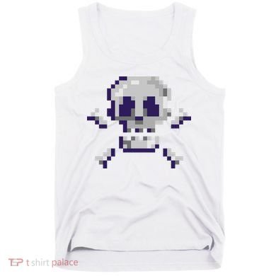 Pixelated Skull Tank Top