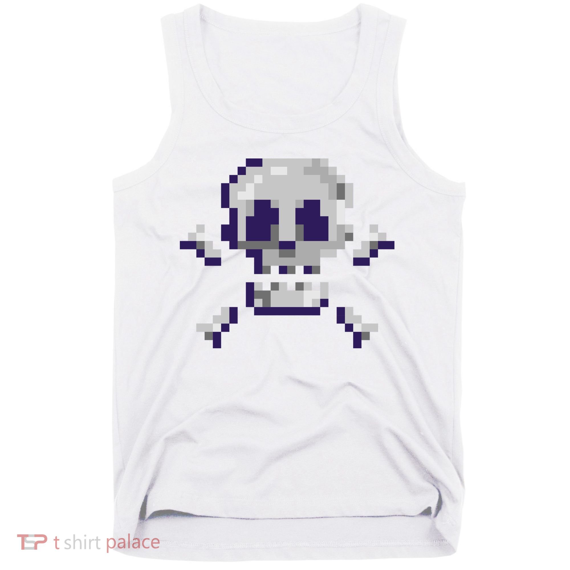 Pixelated Skull Tank Top