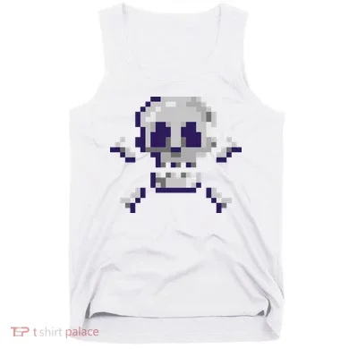 Pixelated Skull Tank Top