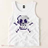 Pixelated Skull Tank Top thumb 2