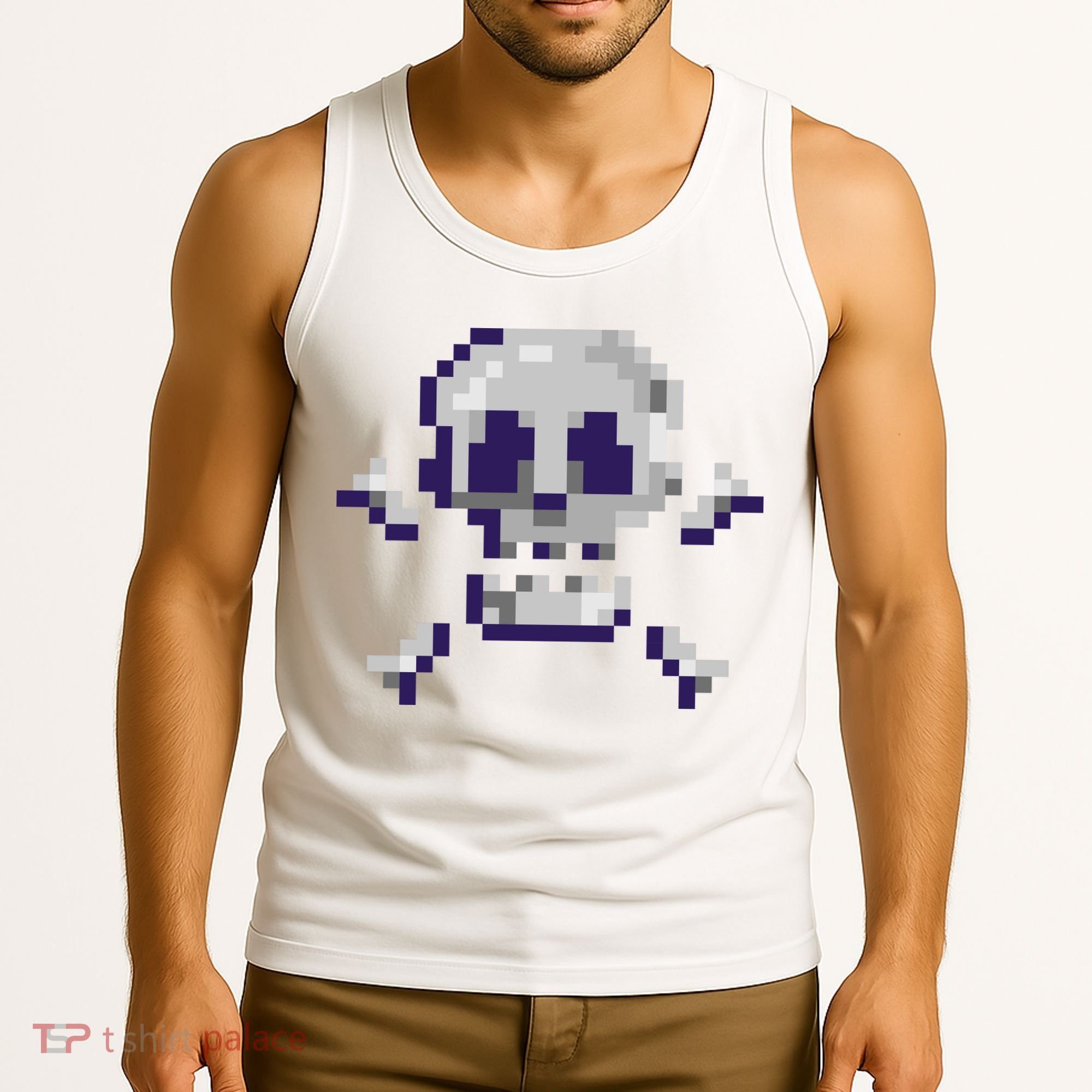 Pixelated Skull Tank Top