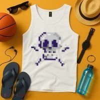 Pixelated Skull Tank Top thumb 4