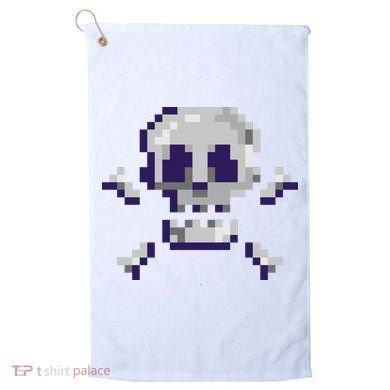 Pixelated Skull Golf Towel