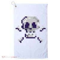 Pixelated Skull Golf Towel thumb 0