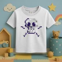 Pixelated Skull Toddler T-Shirt thumb 3