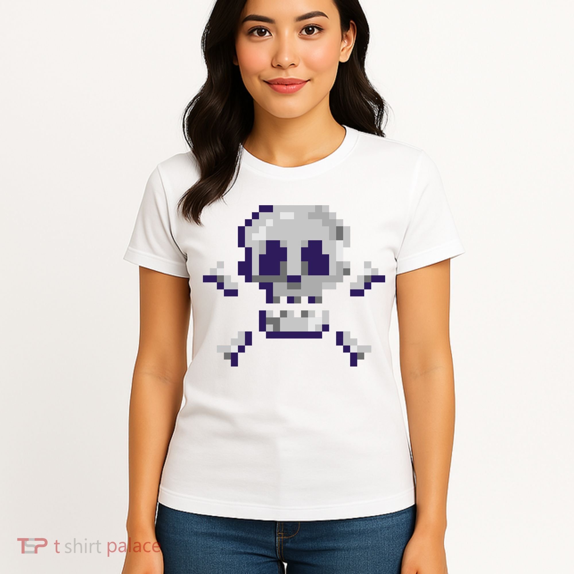 Pixelated Skull Women's T-Shirt