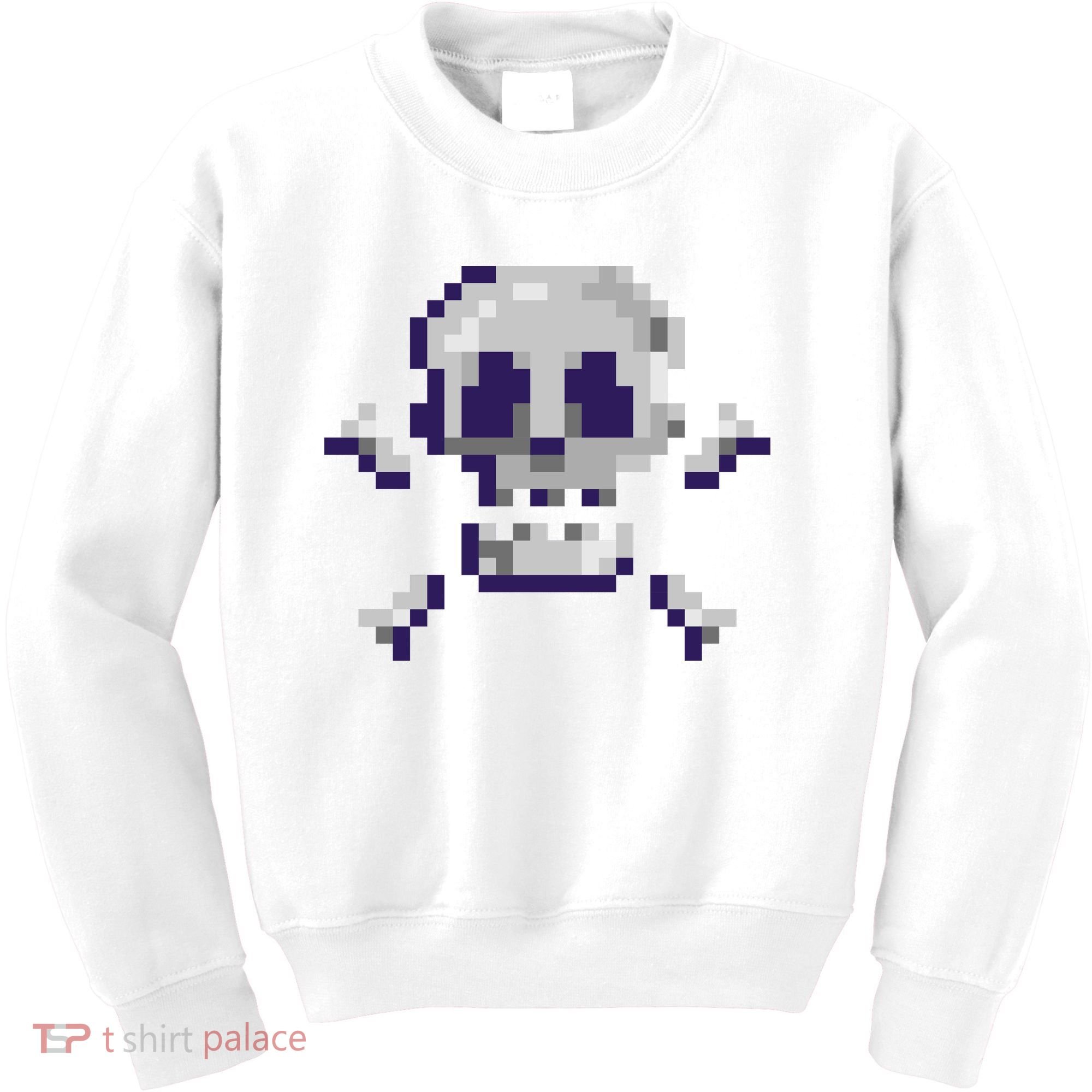 Pixelated Skull Kids Sweatshirt