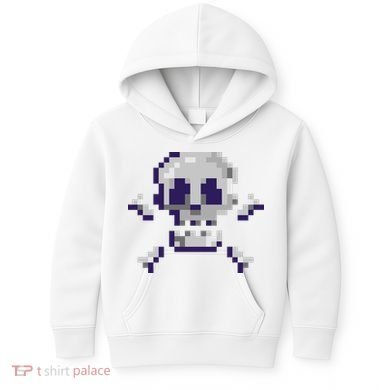Pixelated Skull Kids Hoodie