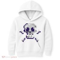 Pixelated Skull Kids Hoodie thumb 0