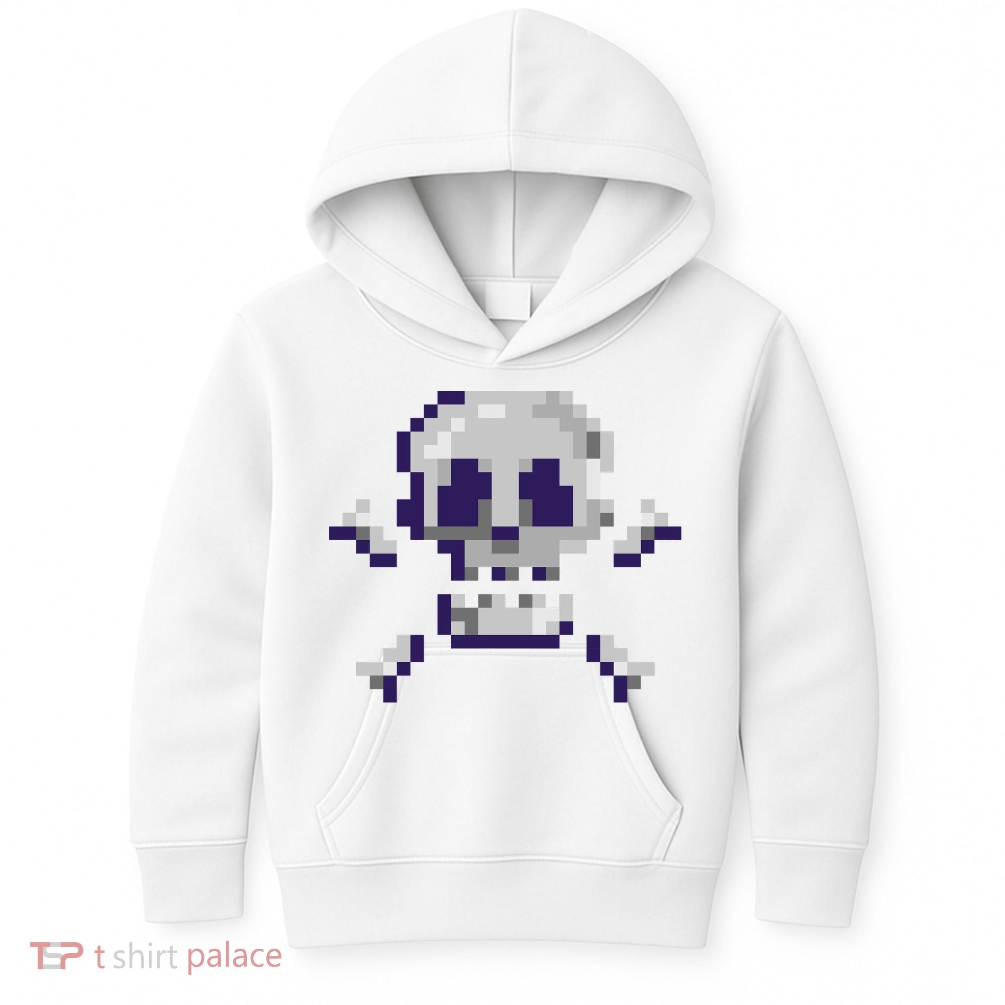 Pixelated Skull Kids Hoodie