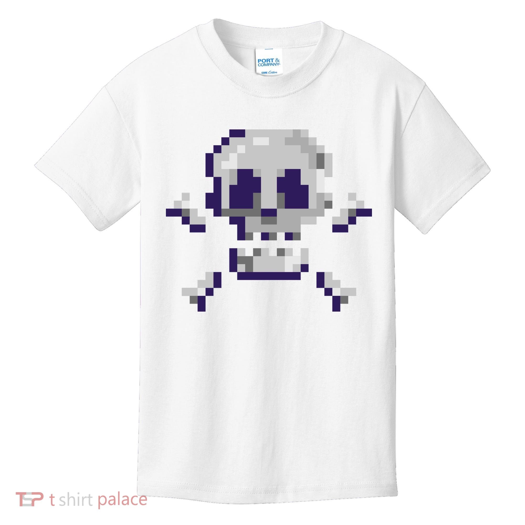 Pixelated Skull Kids T-Shirt