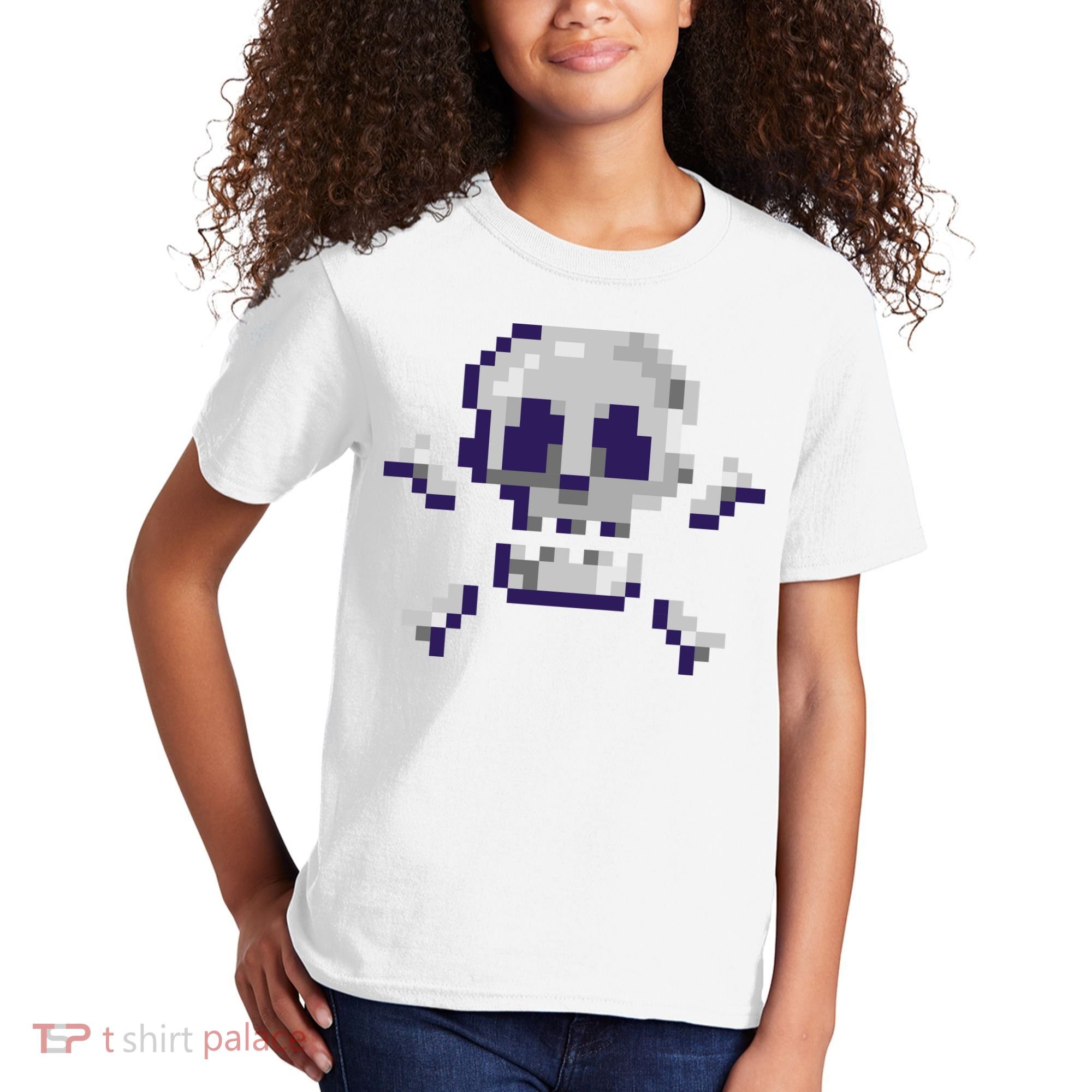 Pixelated Skull Kids T-Shirt