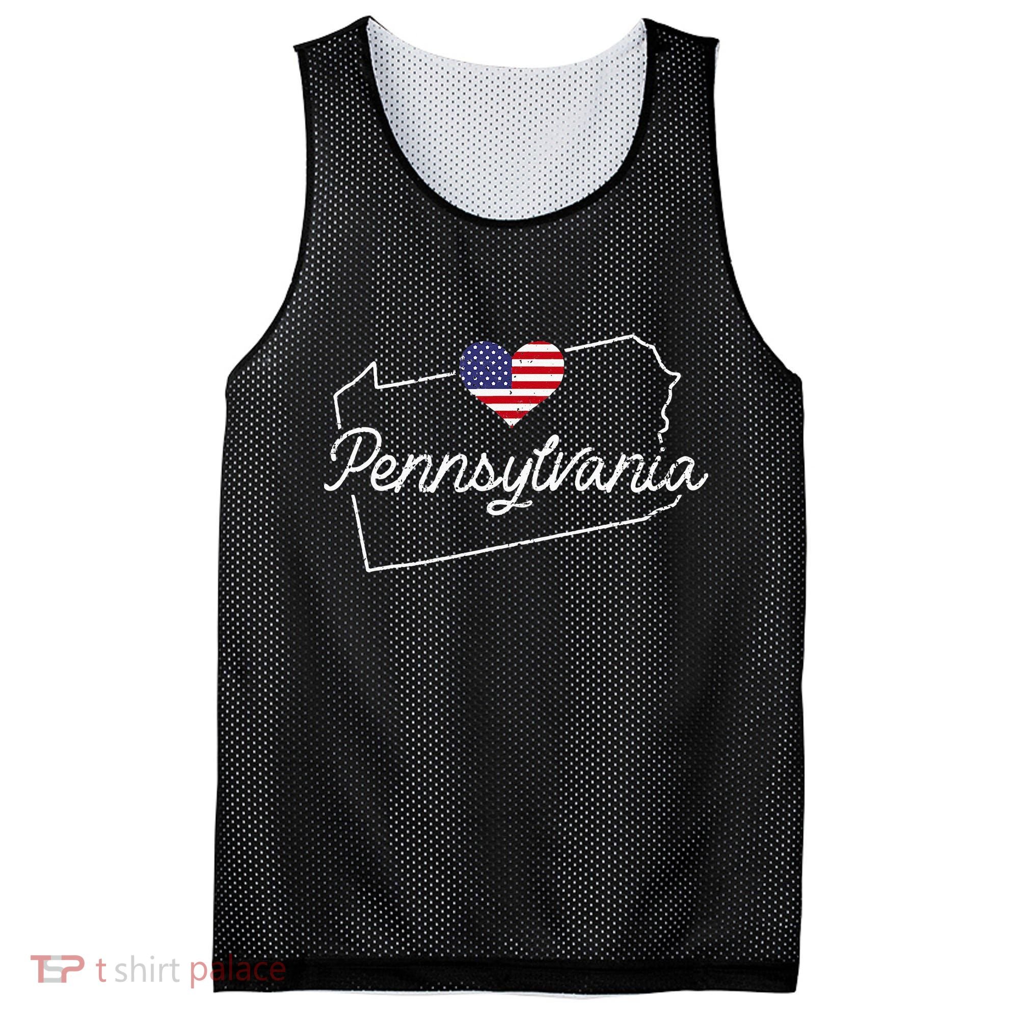 Pennsylvania State Pennsylvania Mesh Reversible Basketball Jersey Tank