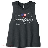 Pennsylvania State Pennsylvania Women's Racerback Cropped Tank thumb 0