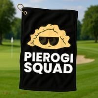 Pierogi Squad Poland Pierogi Golf Towel thumb 1