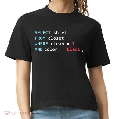 Programmer SQL Query Geek Database Coding Comfort Colors Boxy T-Shirt