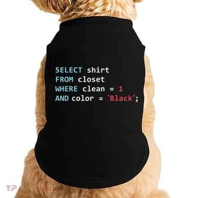 Programmer SQL Query Geek Database Coding Doggie Tank