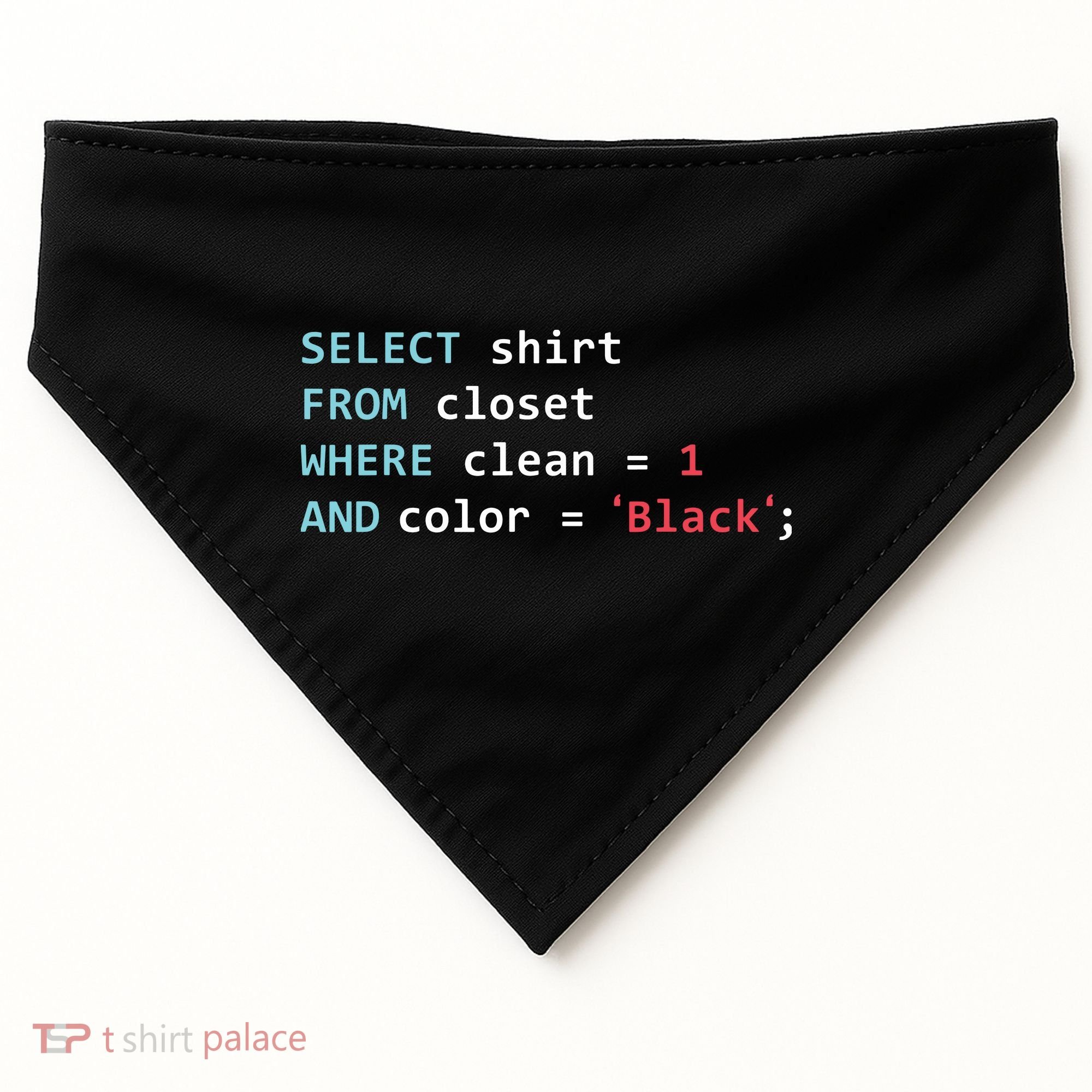 Programmer SQL Query Geek Database Coding USA-Made Doggie Bandana
