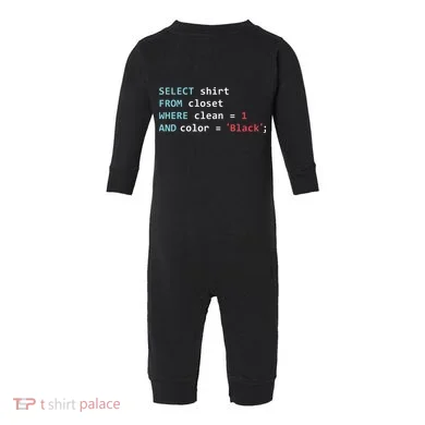 Programmer SQL Query Geek Database Coding Infant Fleece One Piece