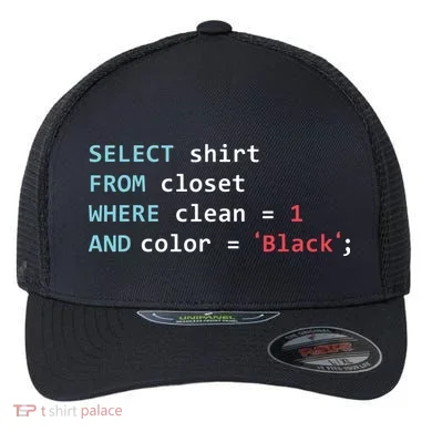 Programmer SQL Query Geek Database Coding Flexfit Unipanel Trucker Cap
