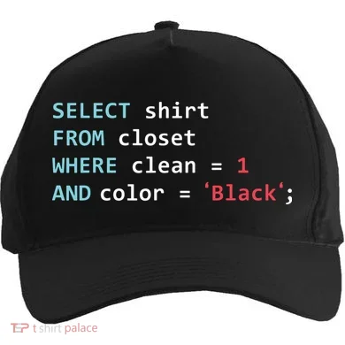 Programmer SQL Query Geek Database Coding Five-Panel Snapback Cap