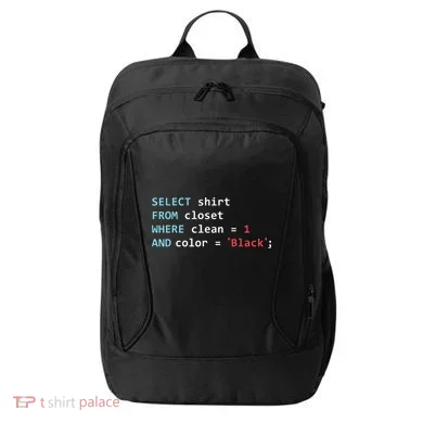 Programmer SQL Query Geek Database Coding City Backpack