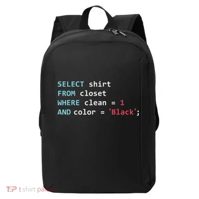 Programmer SQL Query Geek Database Coding Modern Backpack