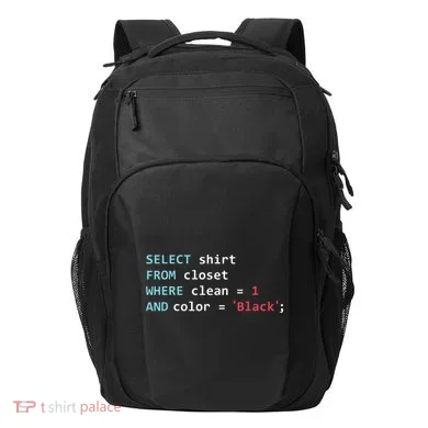 Programmer SQL Query Geek Database Coding Transport Backpack