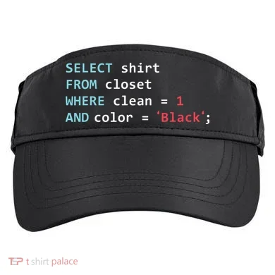 Programmer SQL Query Geek Database Coding Adult Drive Performance Visor