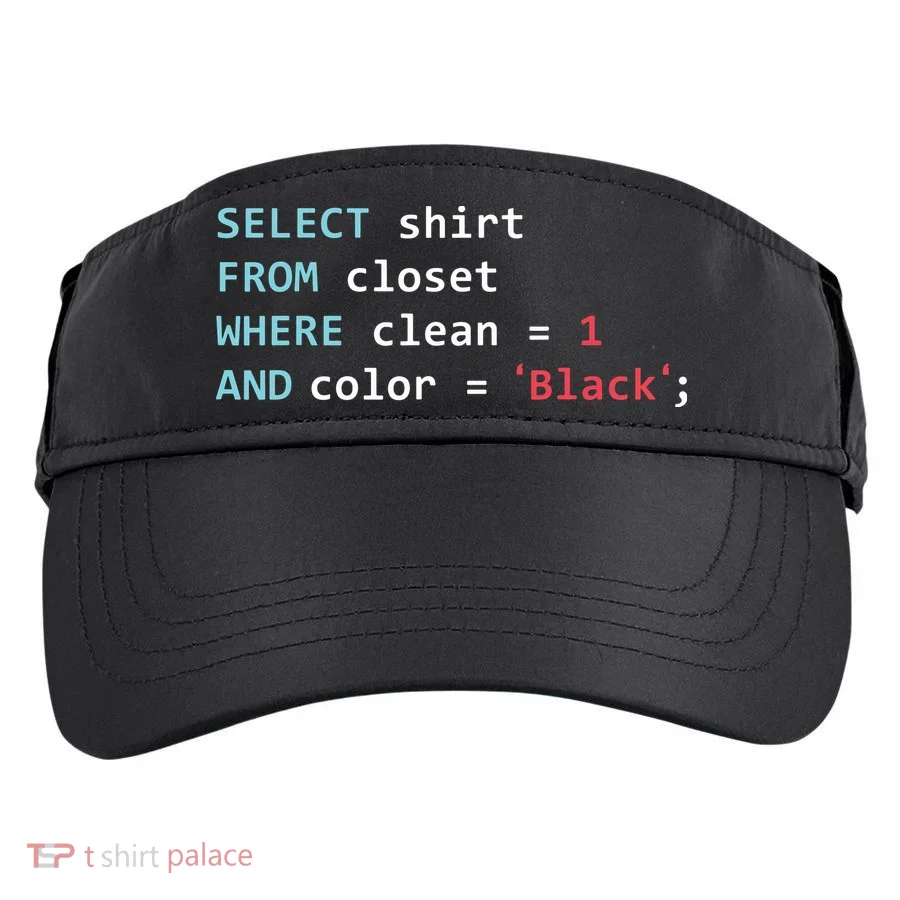 Programmer SQL Query Geek Database Coding Adult Drive Performance Visor