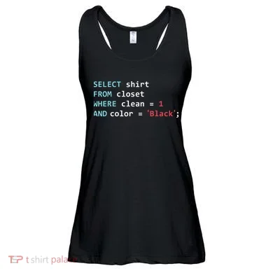 Programmer SQL Query Geek Database Coding Ladies Essential Flowy Tank