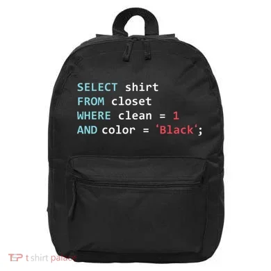 Programmer SQL Query Geek Database Coding 16 in Basic Backpack