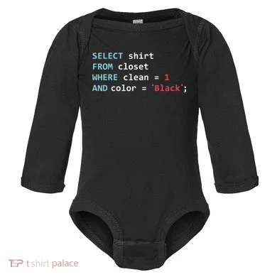 Programmer SQL Query Geek Database Coding Baby Long Sleeve Bodysuit