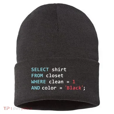 Programmer SQL Query Geek Database Coding Sustainable Knit Beanie