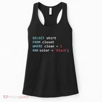 Programmer SQL Query Geek Database Coding Women's Tank Top thumb 0