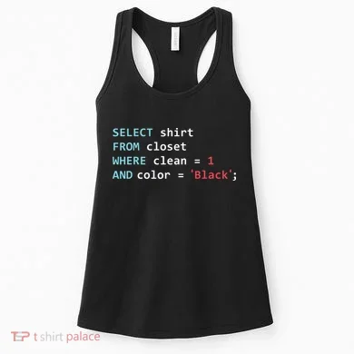Programmer SQL Query Geek Database Coding Women's Tank Top